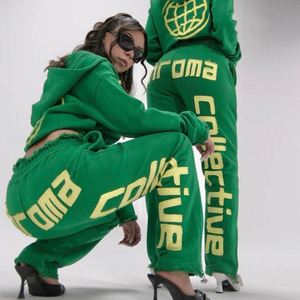 Chroma Collective RIO Brazil Green/Yellow Tracksuit. (HOODIE + PANTS)